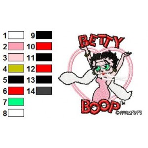 Betty Boop Embroidery Design 51
